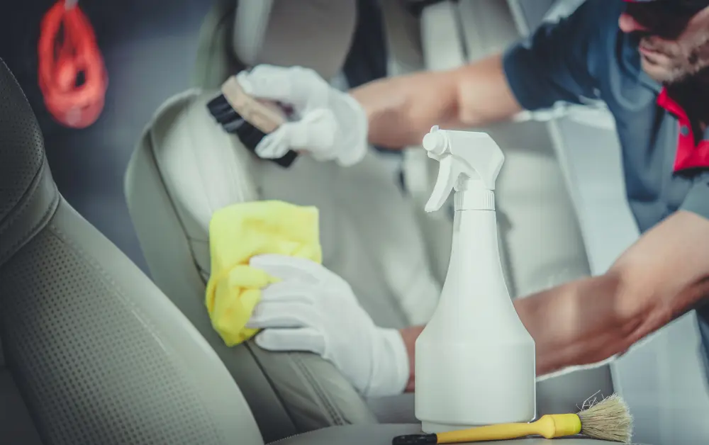 Can you use pledge on leather car seats?