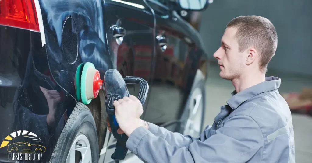 CAR polishing with angle grinder